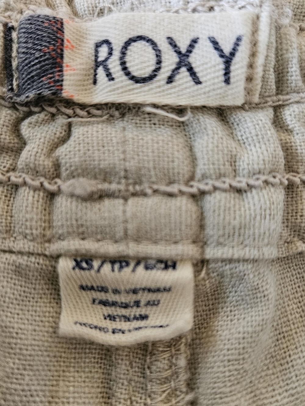 Roxy Lightweight Drawstring Linen Blend Pants XS - Picture 5 of 9